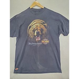 Vintage 3D EMBLEM 1991 Harley-Davidson Lynchburg, OH T-Shirt Men's Size 2X